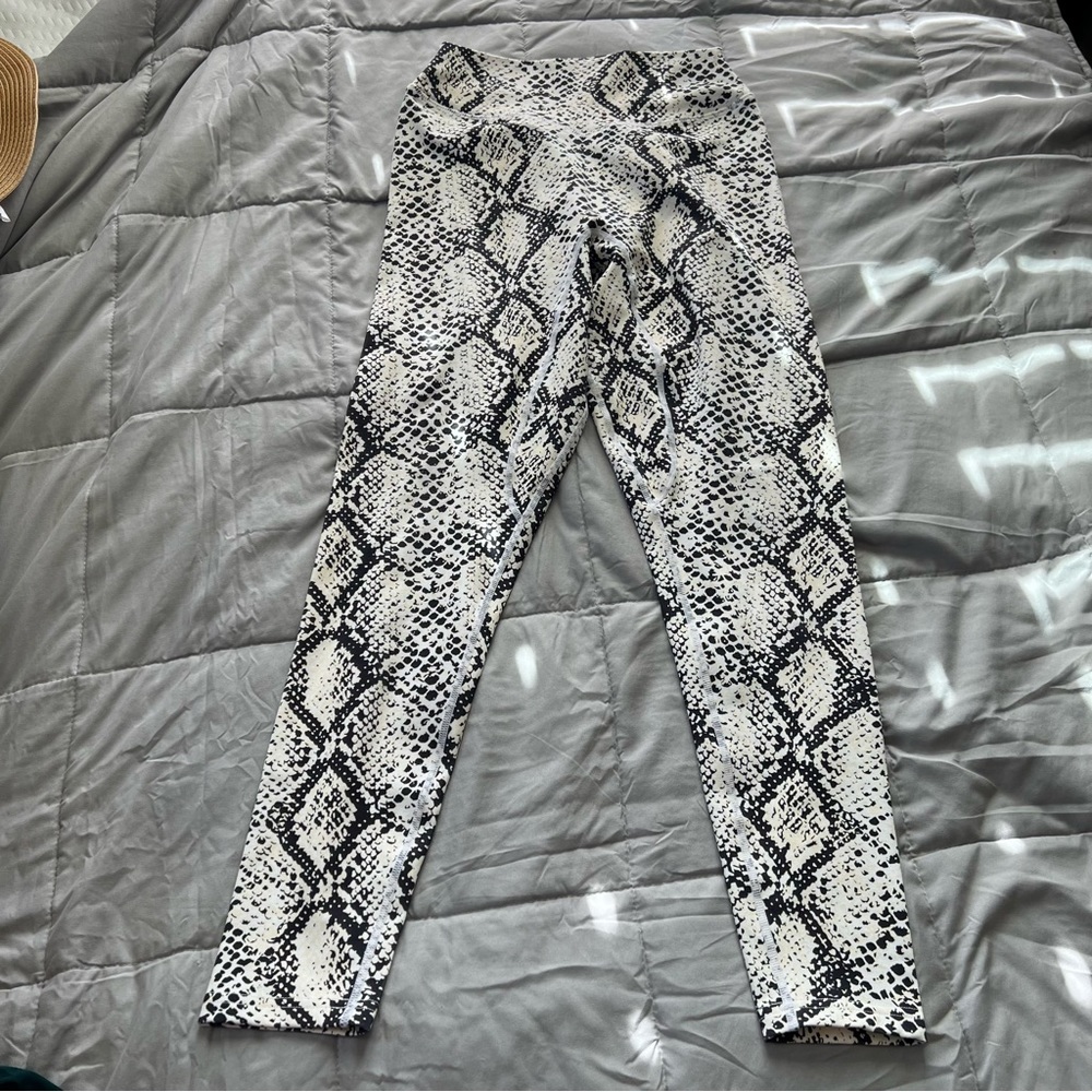 Balance Athletica leggings, snake, size large, like new, no peeling